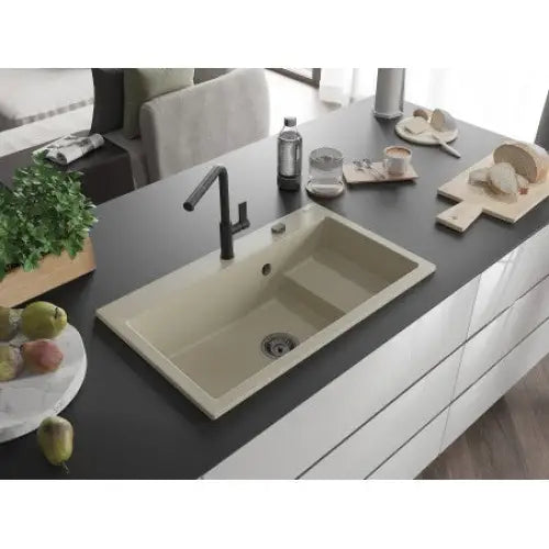 Omar Kjøkkenvask 1 Kum 800x480 Mm Beige 6520801005-69-b