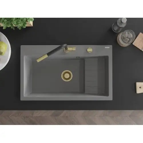 Omar Kjøkkenvask 1 Kum 800x480 Mm Grå - 6520801005-71-g