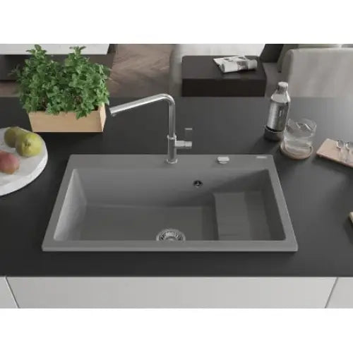 Omar Kjøkkenvask 1 Kum 800x480 Mm Grå - 6520801005-71