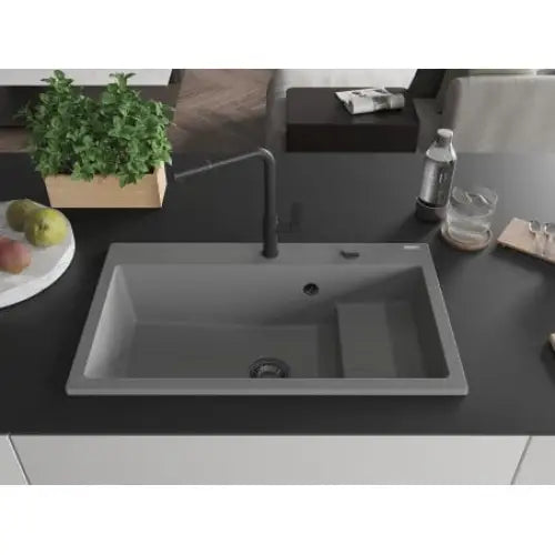 Omar Kjøkkenvask 1 Kum 800x480 Mm Grå 6520801005-71-b