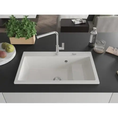 Omar Kjøkkenvask 1 Kum 800x480 Mm Hvit - 6520801005-20