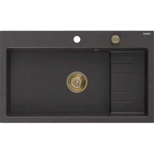 Omar Kjøkkenvask 1 Kum 800x480 Mm Svart/grå - 6520801005-76-g