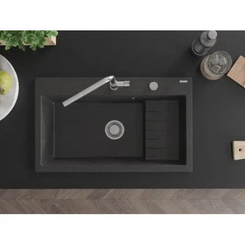 Omar Kjøkkenvask 1 Kum 800x480 Mm Svart/grå - 6520801005-76