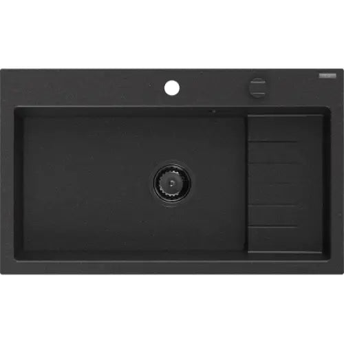 Omar Kjøkkenvask 1 Kum 800x480 Mm Svart/sølv 6520801005-73-b