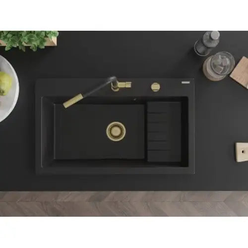 Omar Kjøkkenvask 1 Kum 800x480 Mm Svart - 6520801005-77-g