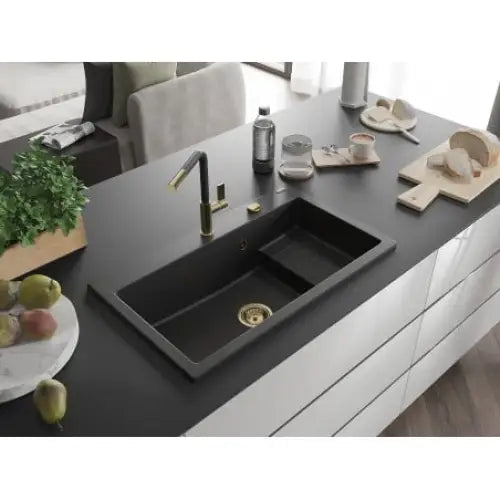 Omar Kjøkkenvask 1 Kum 800x480 Mm Svart - 6520801005-77-g