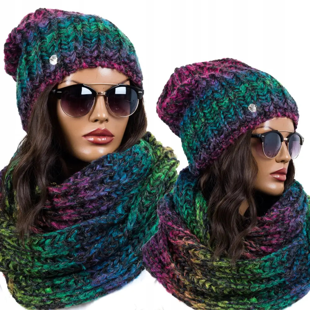 Ombre Sett med Lue + Hals / Skjerf i 25 Farger