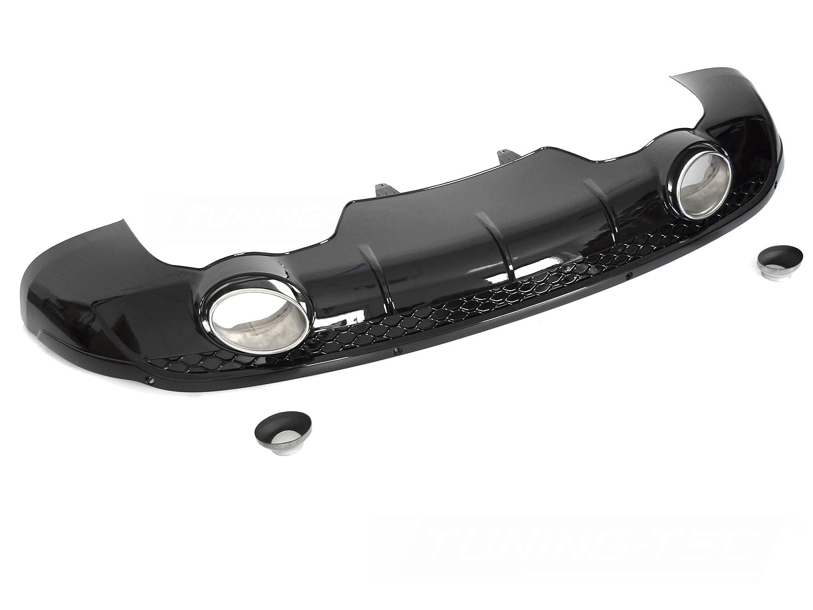 Diffusor Audi Q5 8R 12–16 blank svart, twin outlet PDC – ZTAU23