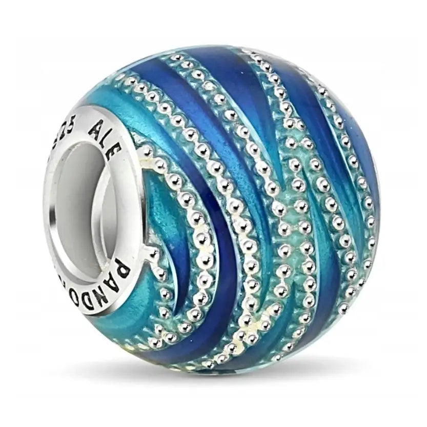 Armbånd med Charms og Anheng Blå Bølge 797012enmx