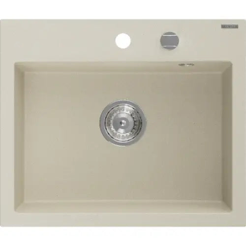 Oscar Kjøkkenvask 1 Kum 580 x 490 Mm Beige Vannlås Krom - 6519581000-69