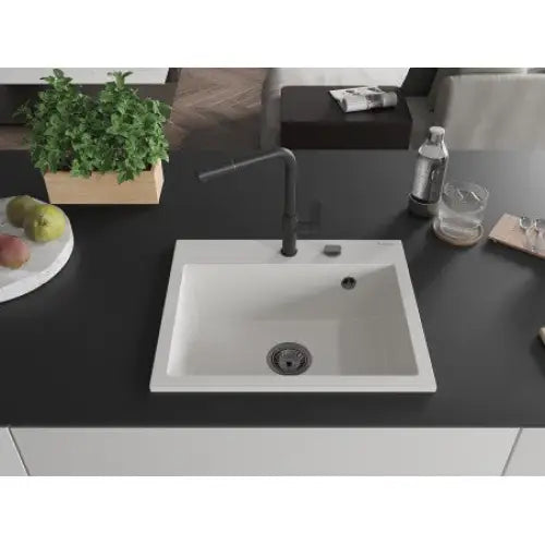 Oscar Kjøkkenvask 1 Kum 580x490 Mm Hvit 6519581000-20-b