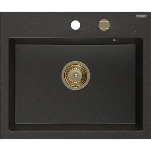 Oscar Kjøkkenvask 1 Kum 580x490 Mm Svart/gull - 6519581000-75-g