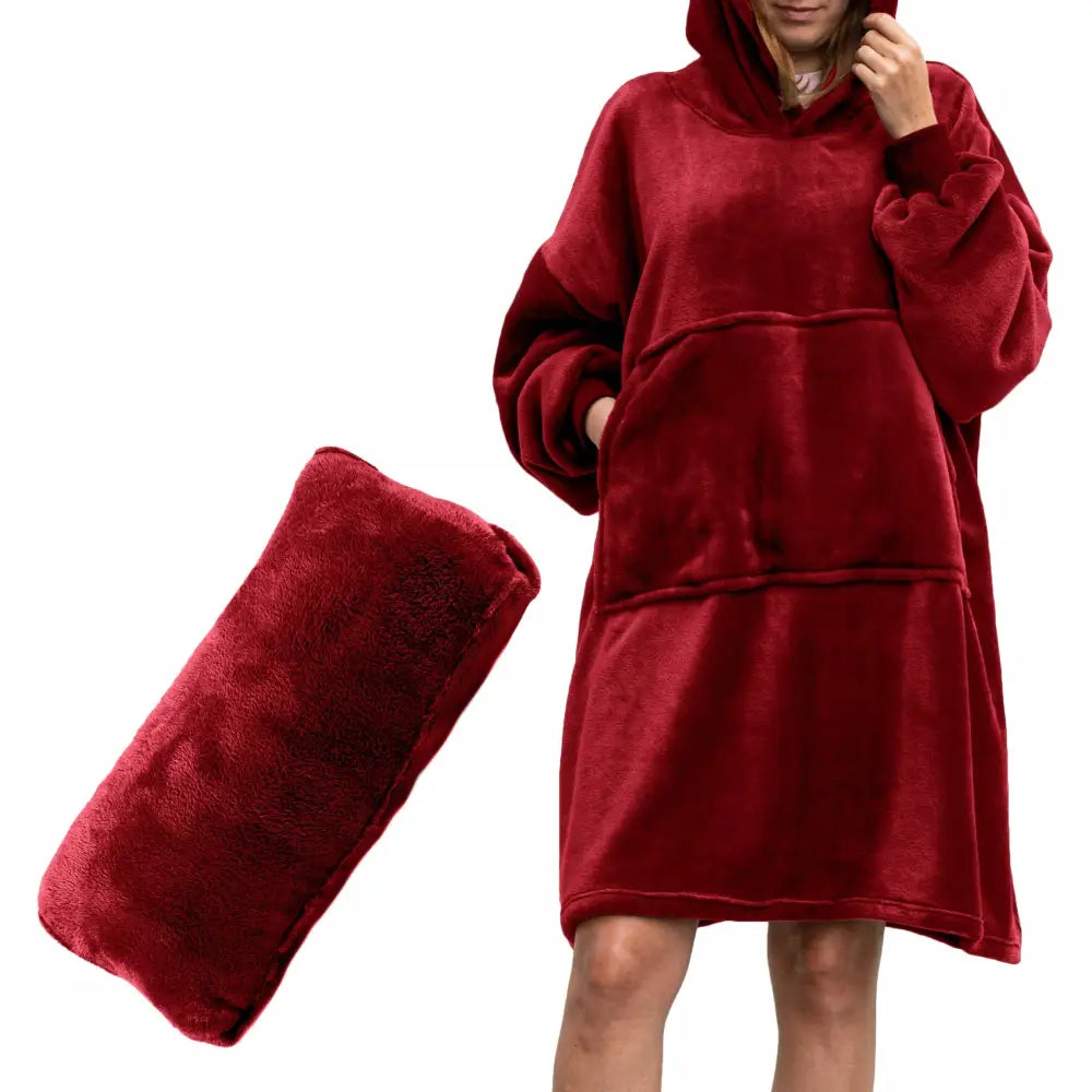 Oversize Hettegenser i Fleece for Kvinner