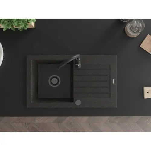 Pablo Kjøkkenvask 1 Kum 752x436 Mm Svart/gull 6510751010-75-b