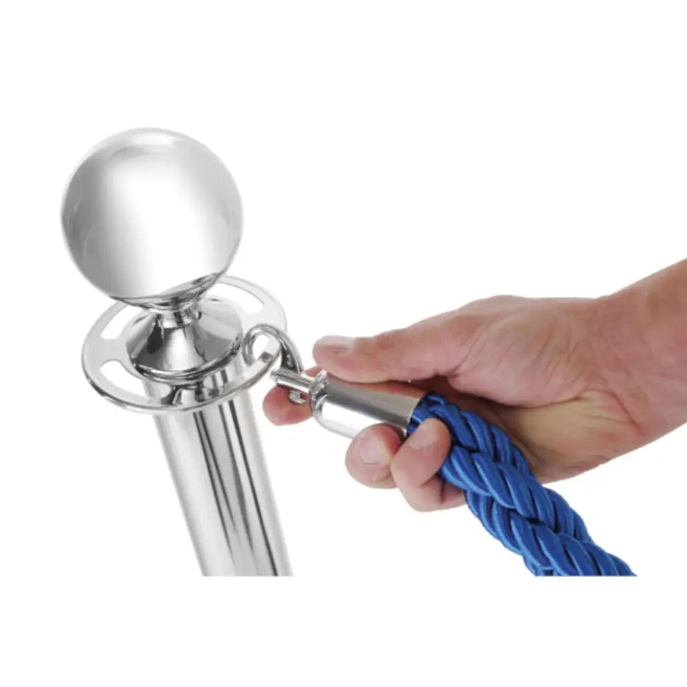 Paling med Krombelagt Stålstolpe Høyde 93 Cm – Sølv