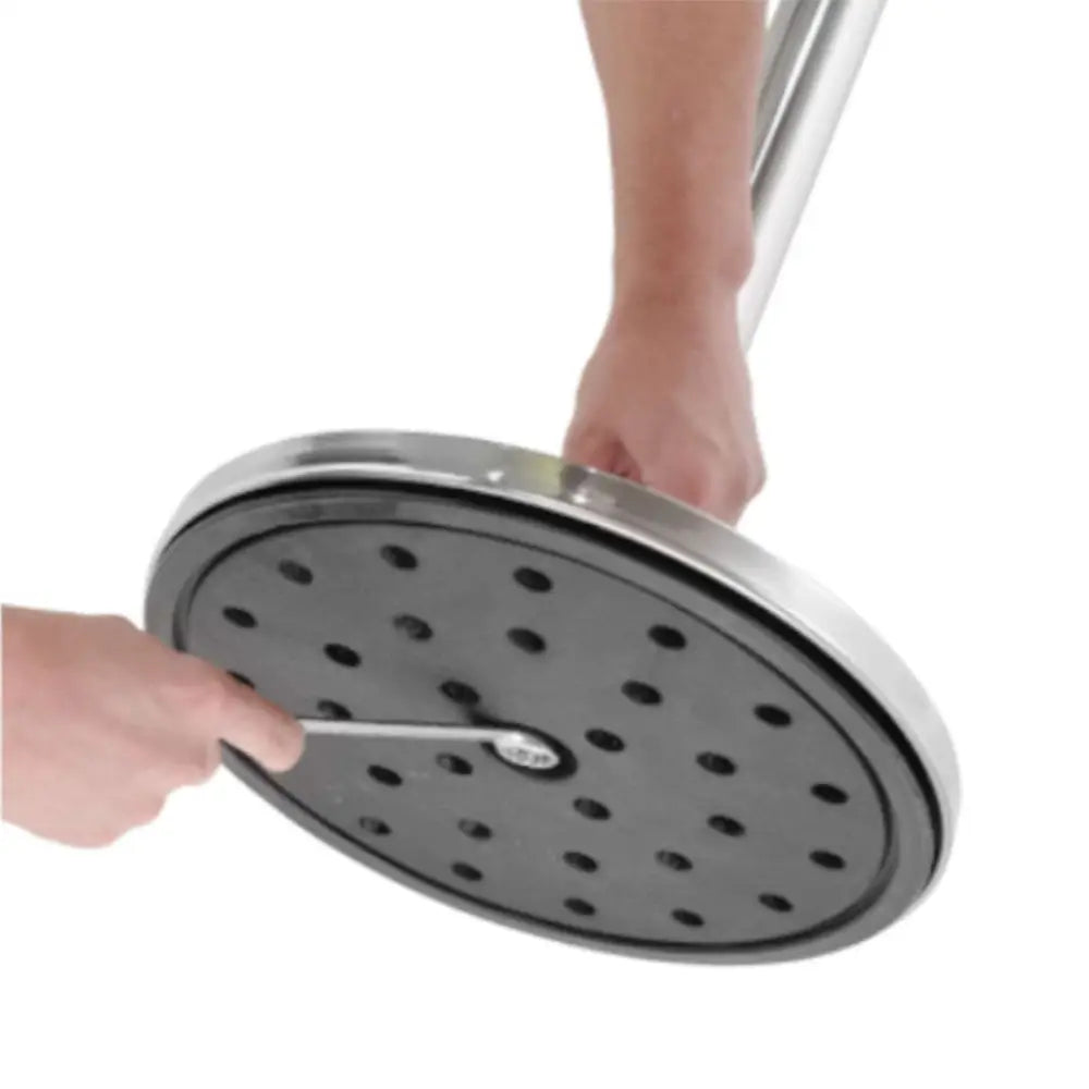 Paling med Krombelagt Stålstolpe Høyde 93 Cm – Sølv