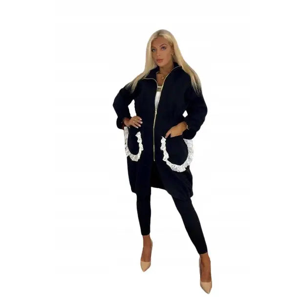 Paparazzi Fashion ** Frakk Jakke Genser *broderi Pf