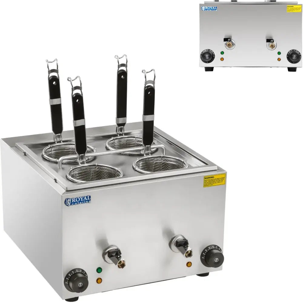 Pasta- og Dumplingskoker 2 Kammer med Tappekraner - Kokk Mesterlig