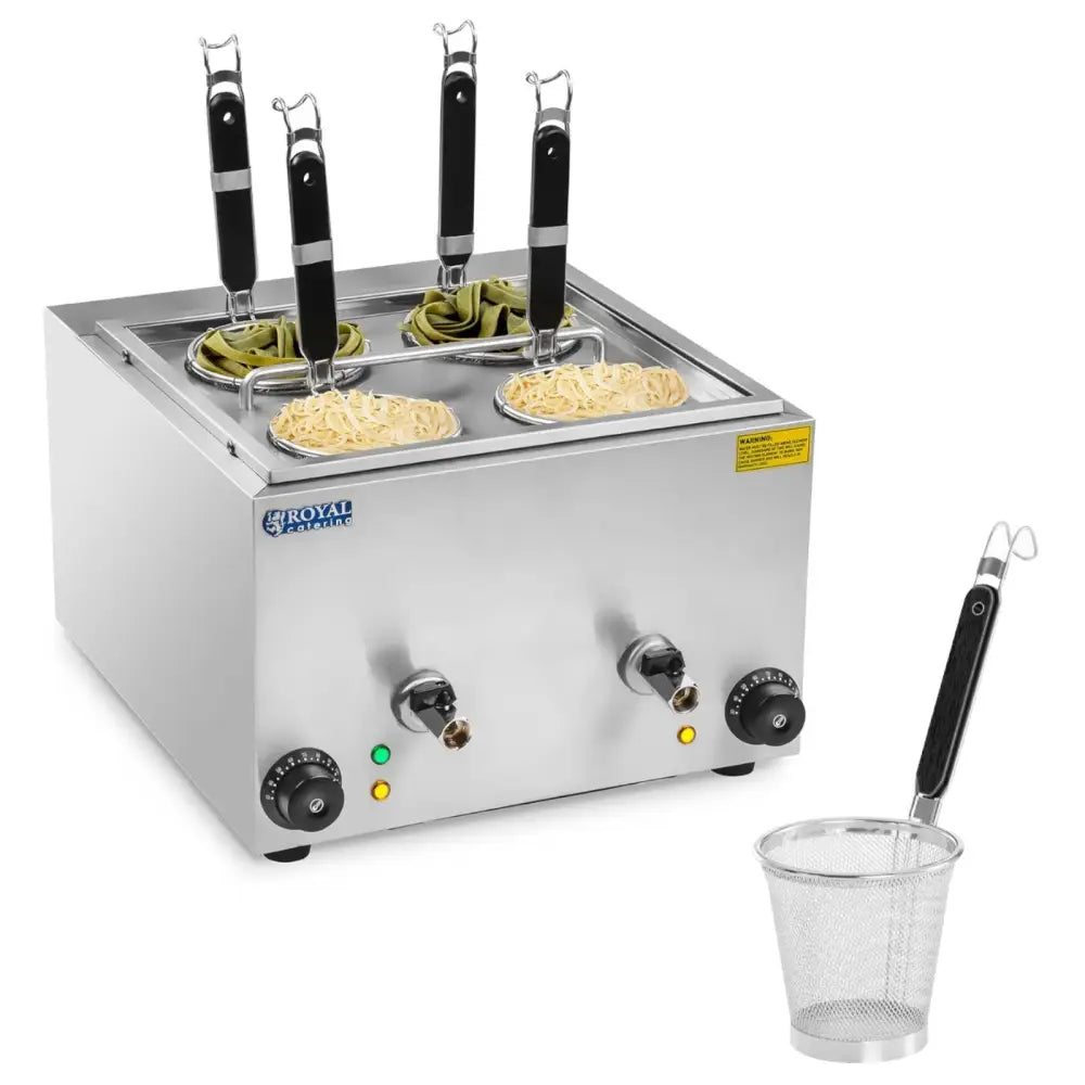 Pasta- og Dumplingskoker 2 Kammer med Tappekraner - Kokk Mesterlig