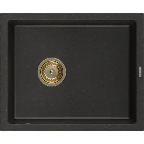 Pedro Kjøkkenvask 1 Kum 560x460 Mm Svart/gull - 6508561000-75-g