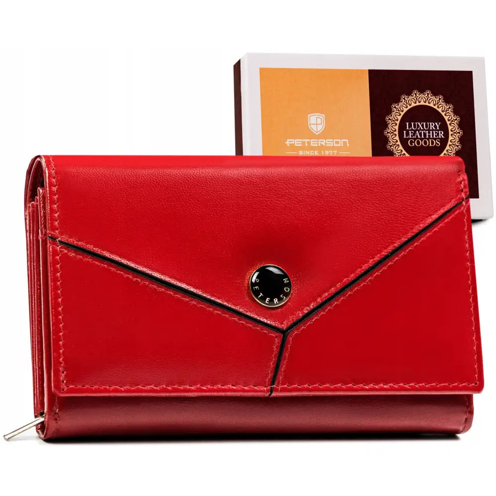 Peterson Damelommebok i Ekte Skinn Farger