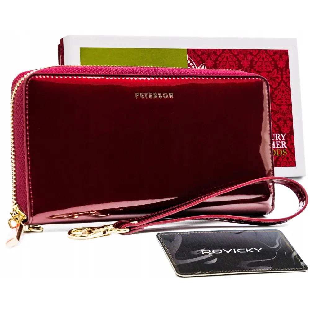 Peterson Dames Lommebok i Lær med Glidelås og Rfid-beskyttelse