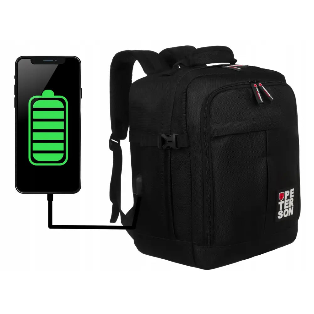 Peterson Stor Reiseryggsekk Bagasje 40x30x20 med Usb