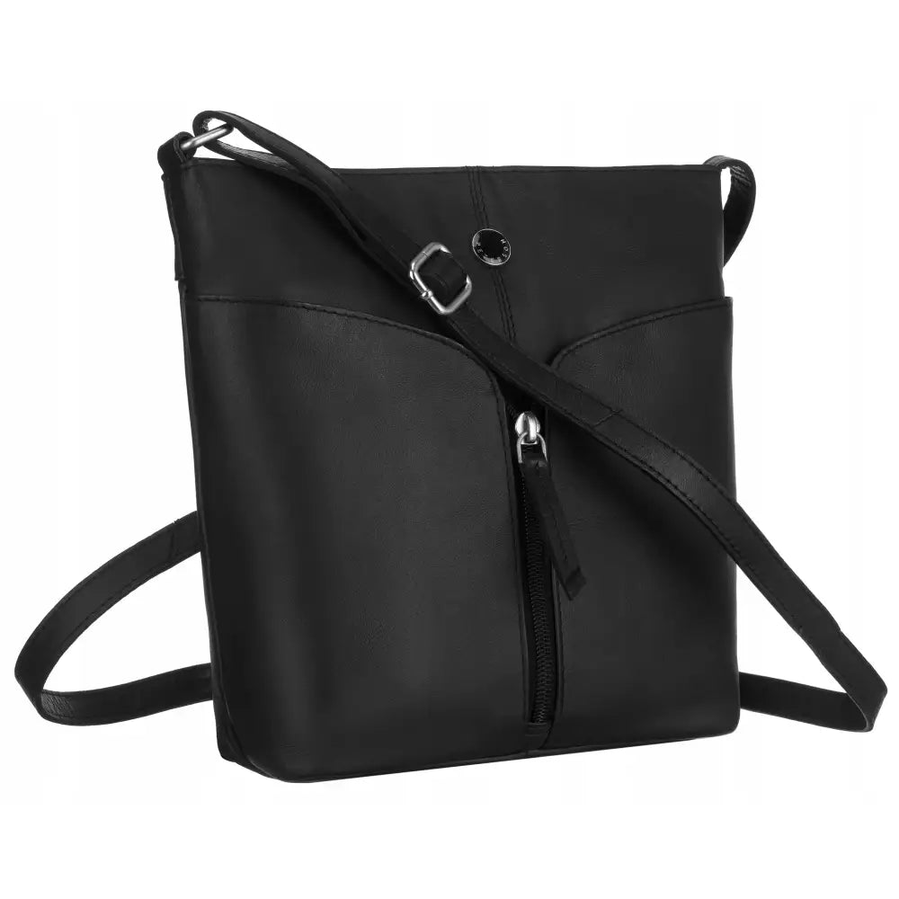 Peterson Svart Skulderveske i Skinn for Kvinner