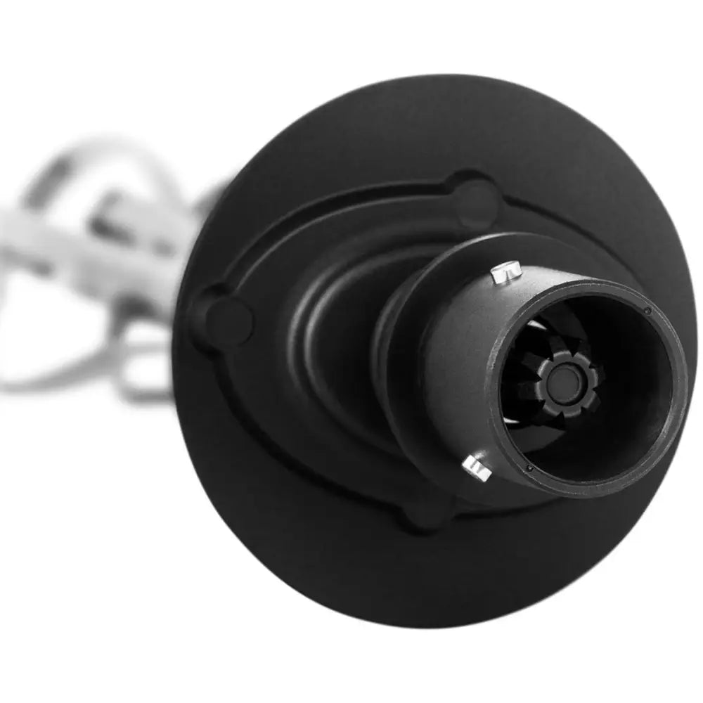 Piskeris til håndholdt blender, nærbilde forfra som viser indre riller og små metallklips på plastkomponenten.