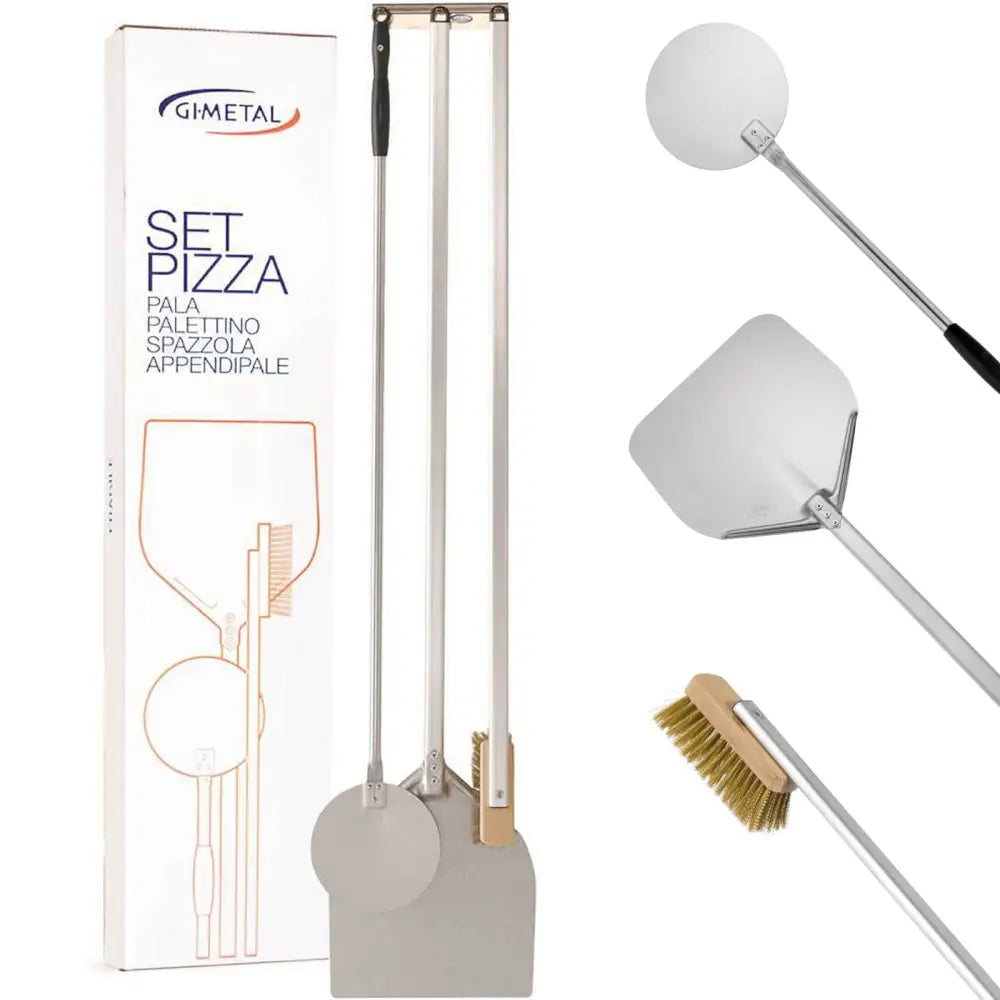 Pizza Verktøysett 2 Spader Børste Stativ 120 Cm 4 Stk.