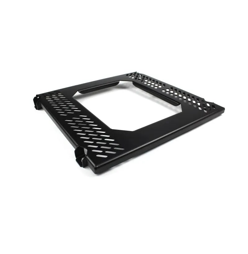 Sort pulverlakkert seteplattform V2 til BMW E36 E46, 3 mm stål sett ovenfra