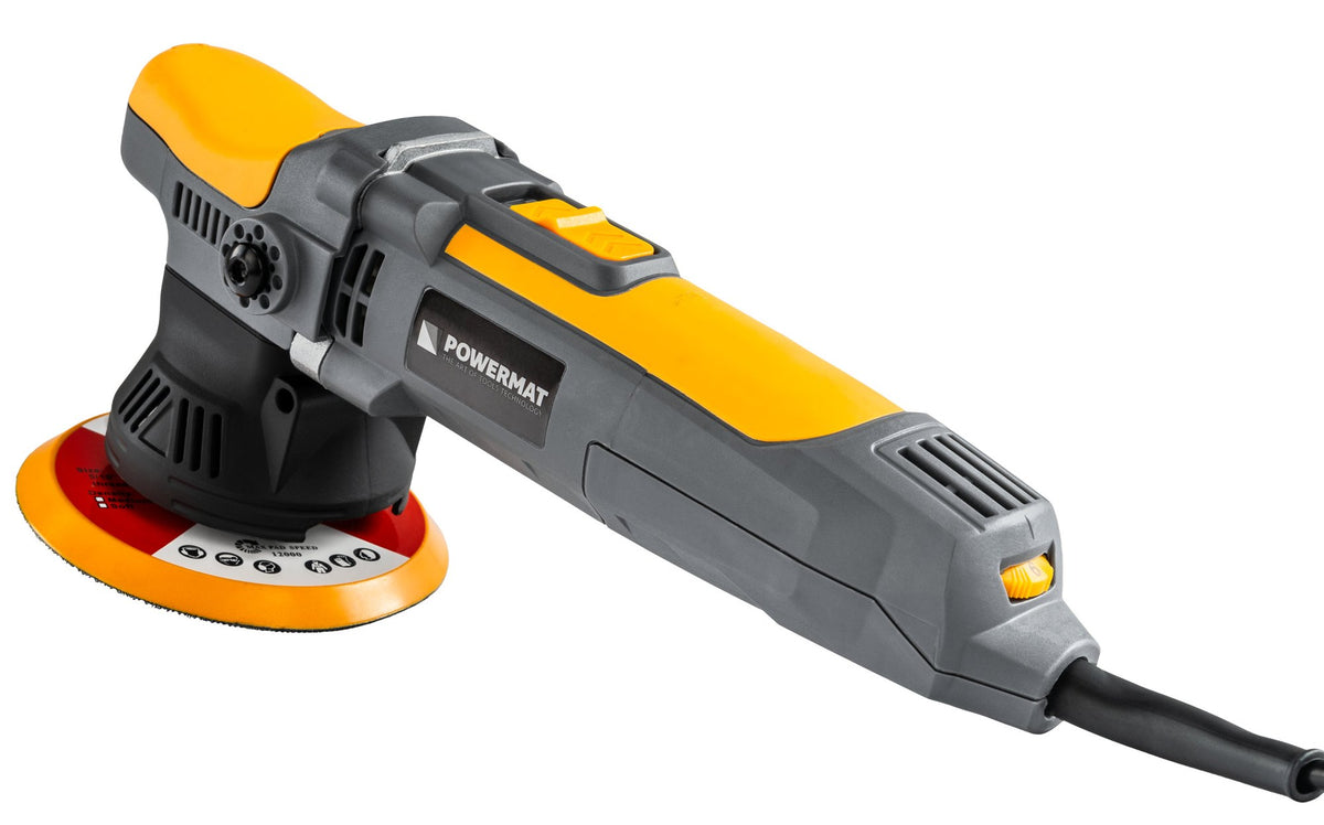 Poleringsmaskin Powermat 750 W komplett sett med maskin, pads, ullhetter og veske