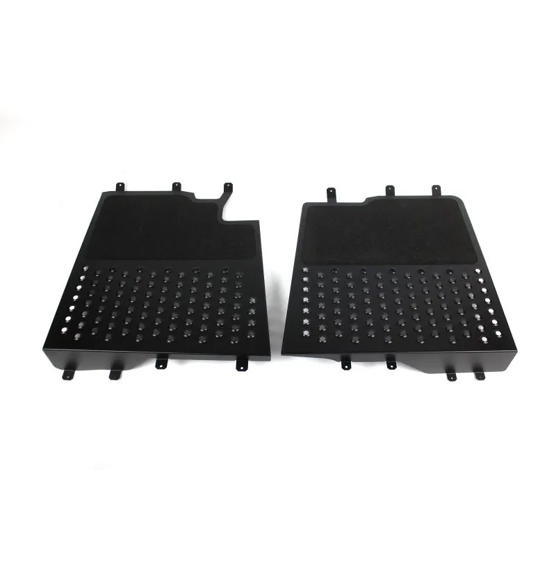 Komplett flat gulvplate i galvanisert stål for BMW E46 med sort pulverlakk og grip tape