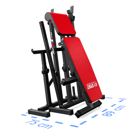 K-SPORT KSSL069 regulerbar treningsbenk med stativ