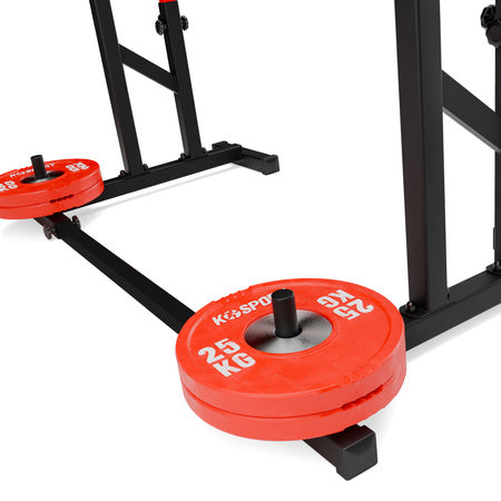 K-SPORT KSSL069 regulerbar treningsbenk med stativ