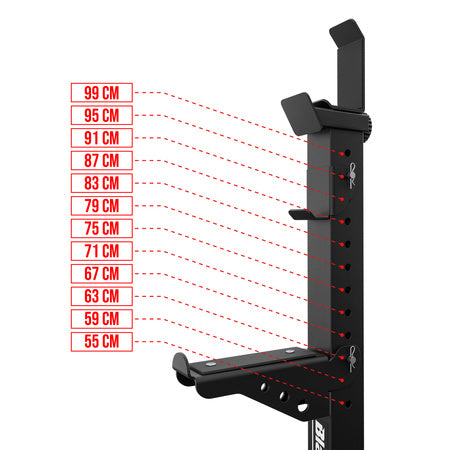 K-SPORT KSG018 justerbar benk med stativ