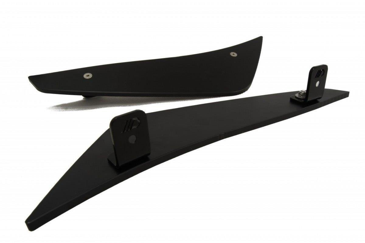 Canards til BMW M3 E92 frontfanger i sort ABS-plast, sett ovenfra