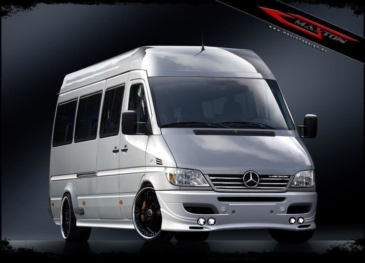 Frontfanger i blank sort ABS til Mercedes Sprinter Mk1 fra Maxton Design