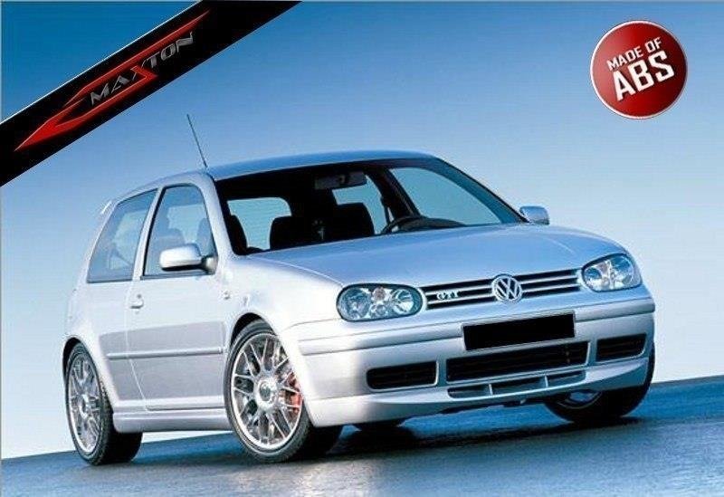 Frontspoiler til Volkswagen Golf Mk4 i 25th Anniversary-stil, produsert i svart ABS-plast