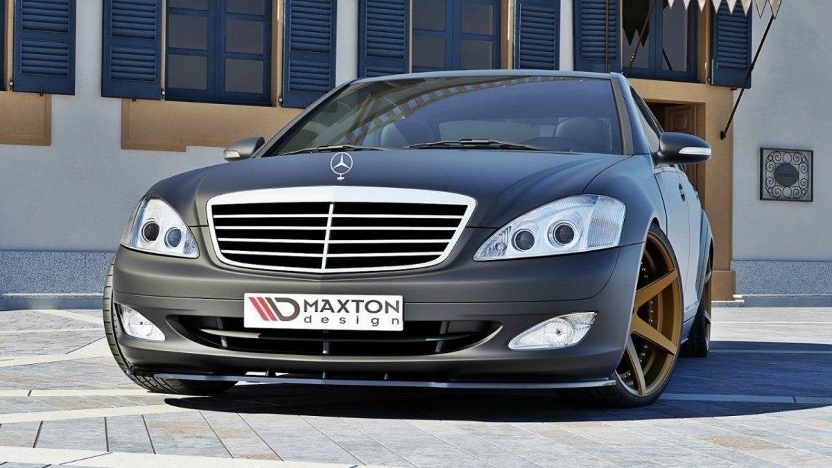 Frontspoiler Mercedes S-Klasse W221 sett fra siden