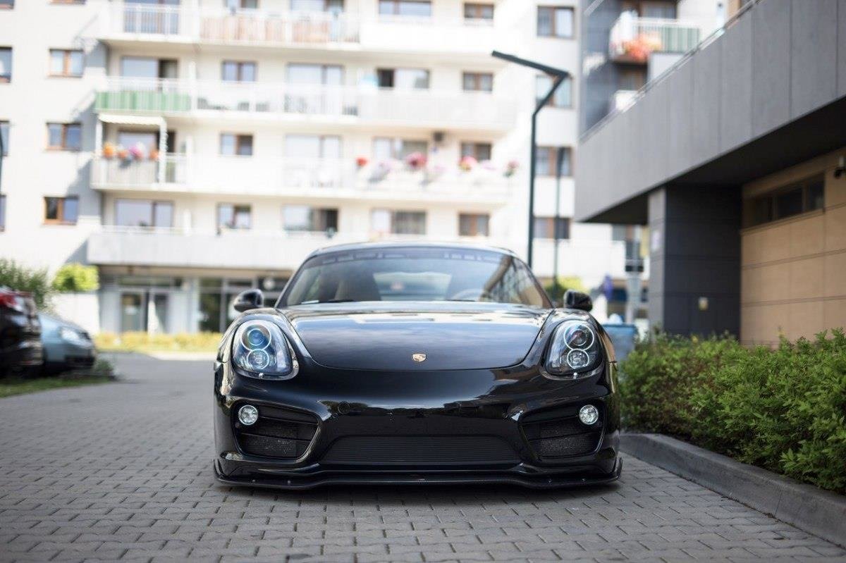 Frontspoiler Porsche Cayman Mk2 981C V.1 vist montert