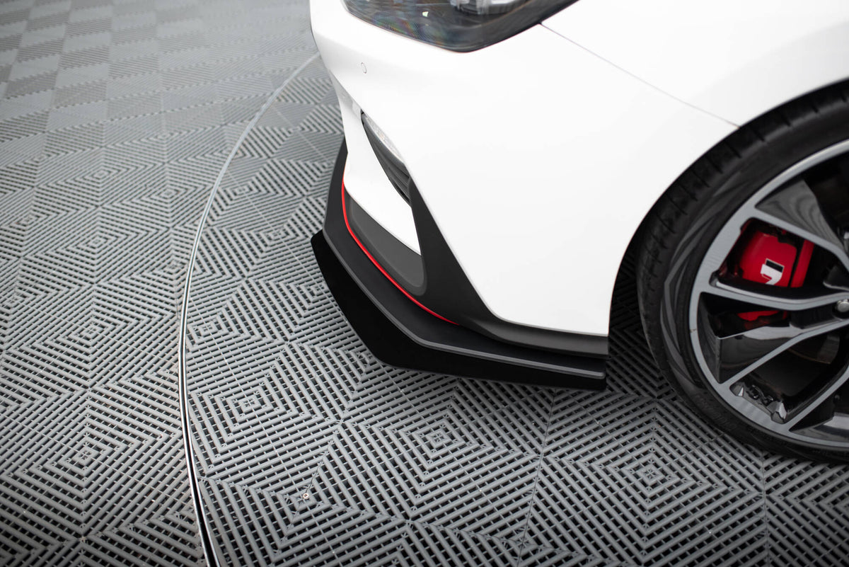 Par med ABS-plast frontflaps til Hyundai i30 N Mk3 sett ovenfra