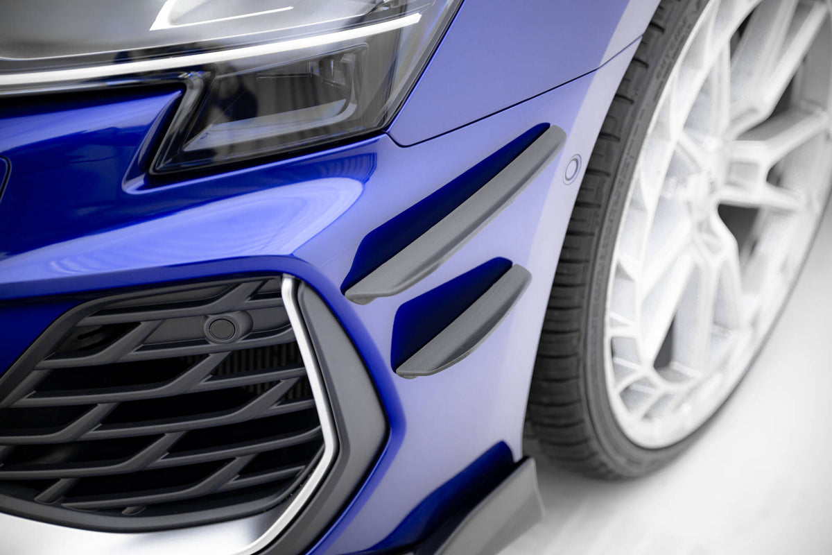 Par med aerodynamiske frontfanger vinger til Audi A3 S-Line 8Y i slitesterkt ABS-materiale