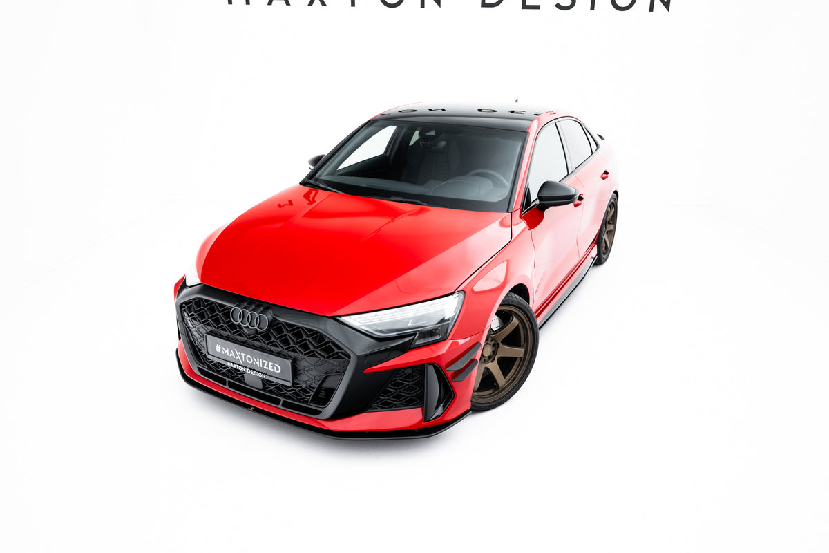 Nærbilde av canards til Audi RS3 Sedan 8Y Facelift