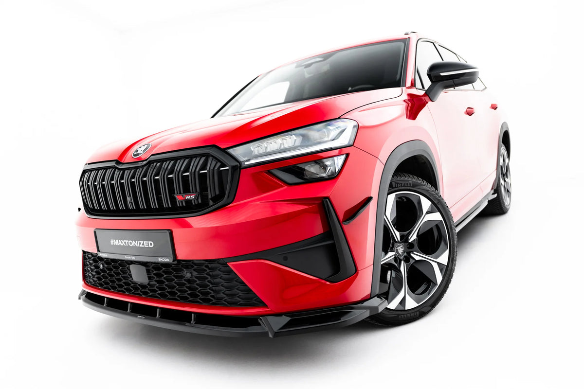 Detaljbilde av canard-kant i ABS-plast til Skoda Kodiaq RS Mk2