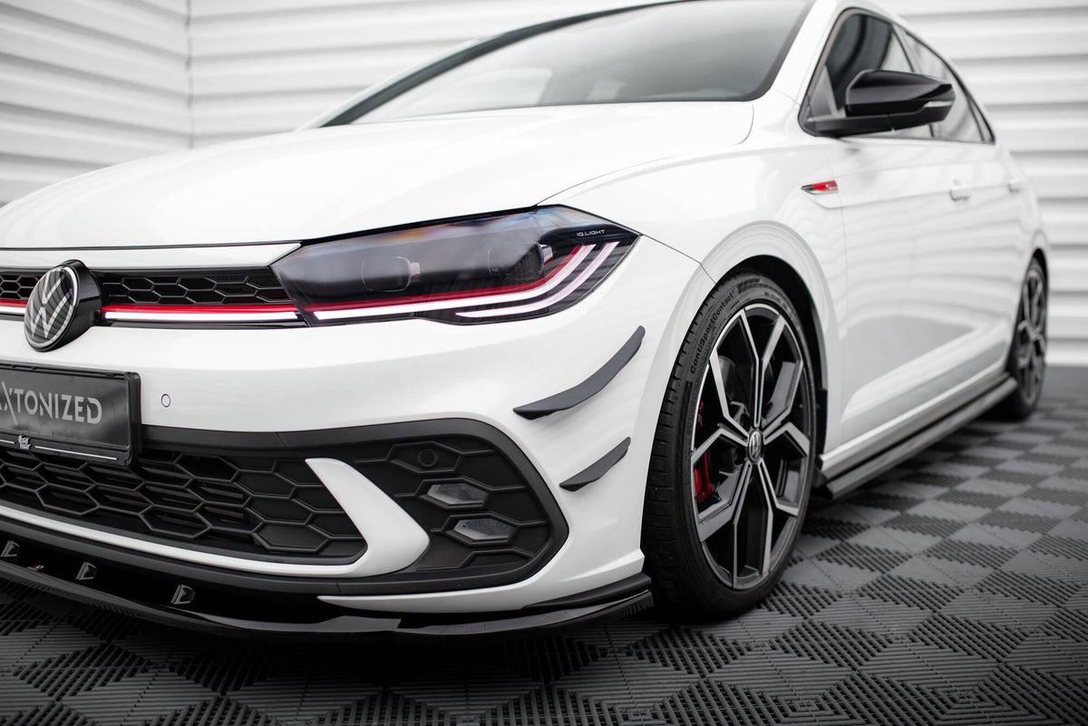 Canards til VW Polo GTI MK6 Facelift RS i ABS-plast sett ovenfra