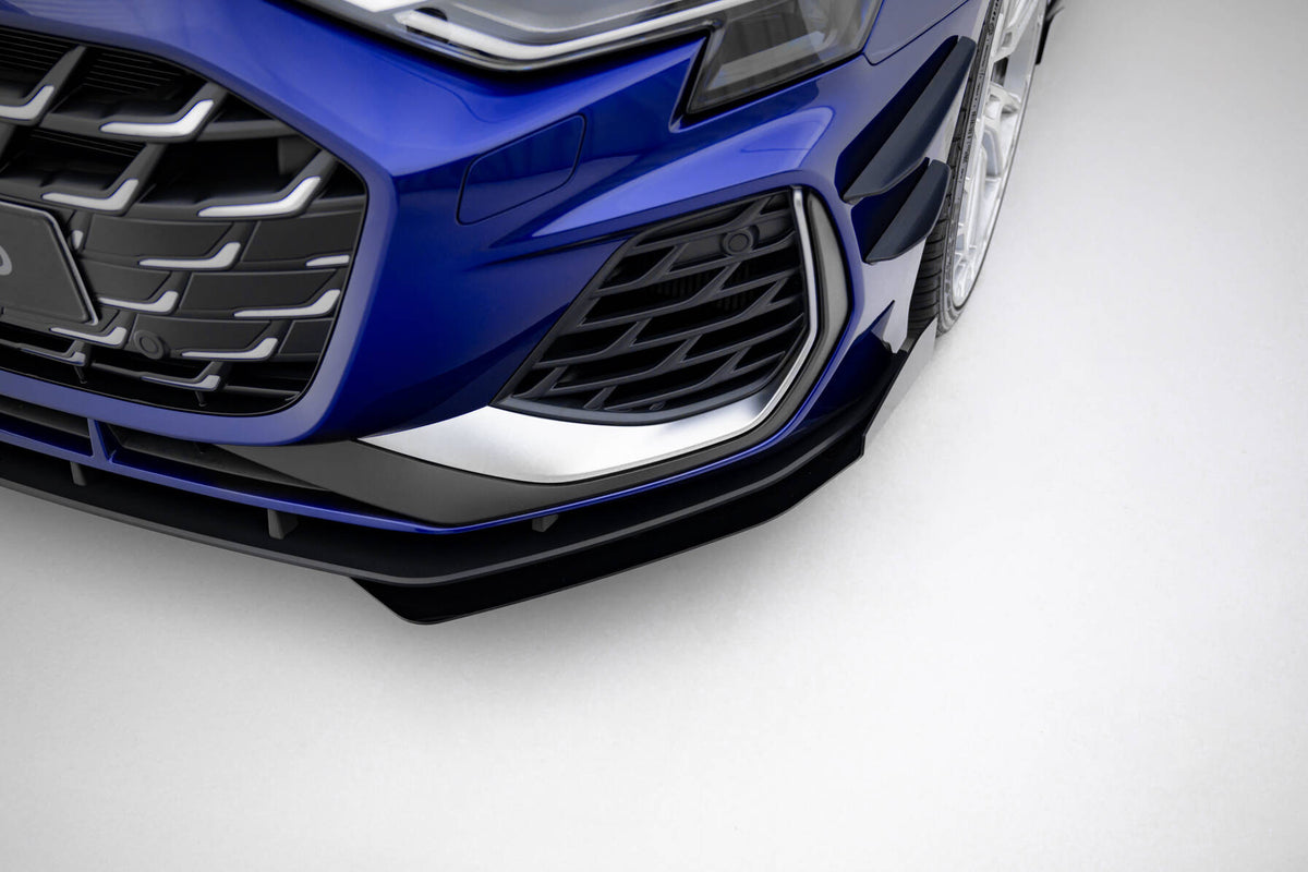Frontflaps til Audi A3 S-Line Sedan 8Y Facelift i matt sort ABS