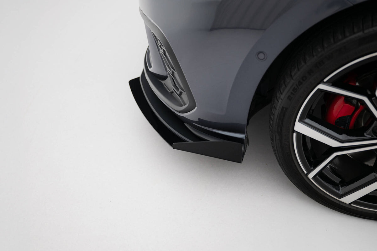 Maxton Design canards til Polo GTI i nærbilde av kantfinish og overflate