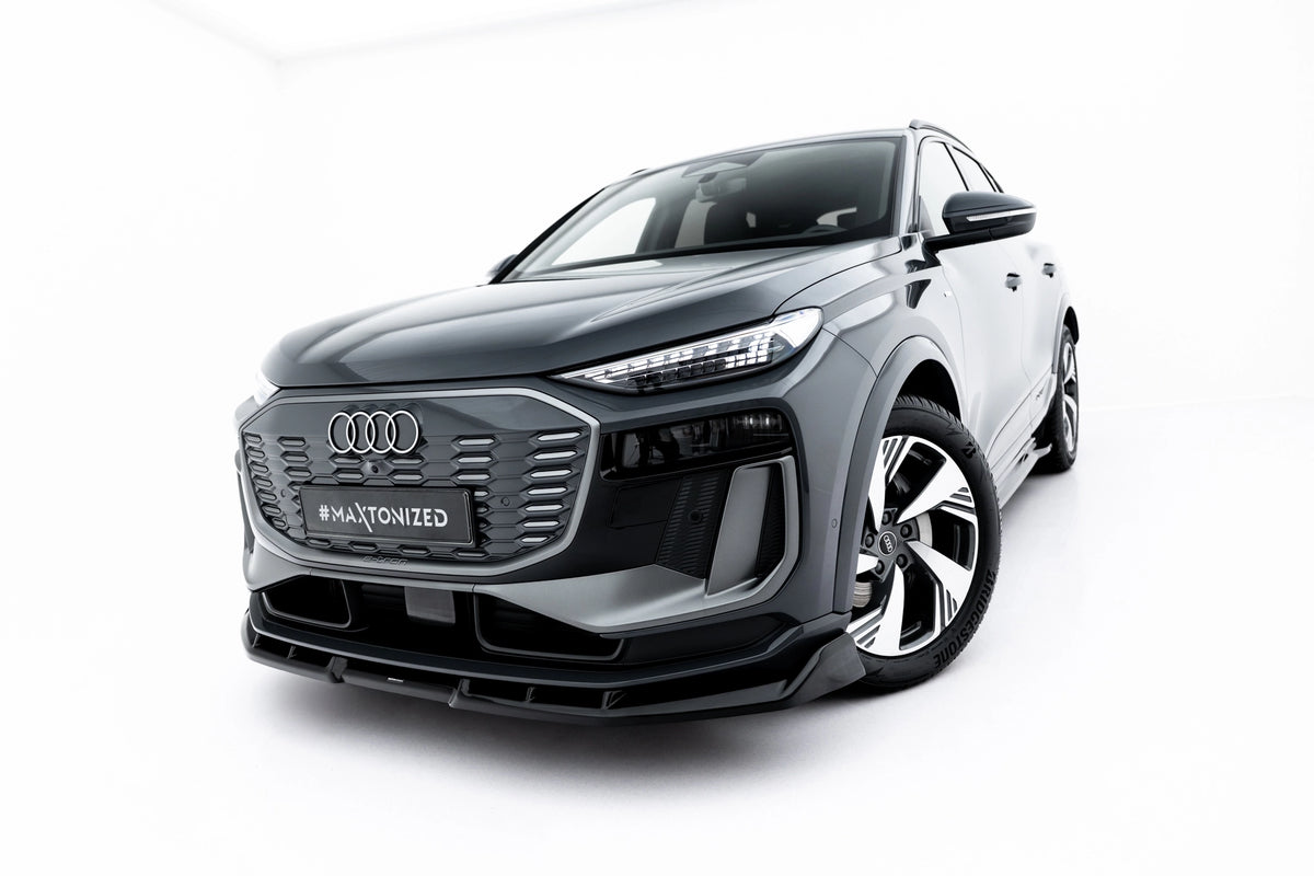 Frontsplitter i blank sort ABS til Audi Q6 e-tron Mk1