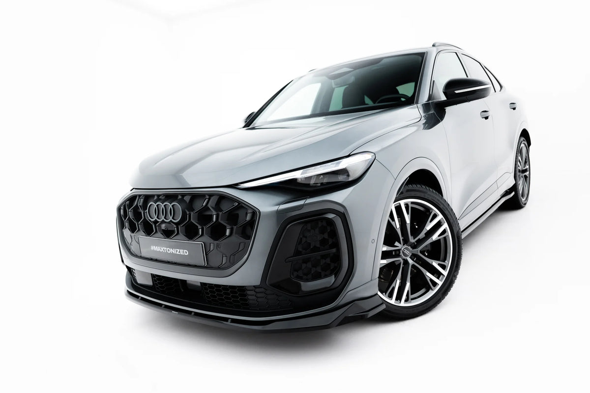Frontsplitter i blank sort ABS til Audi SQ5 Sportback Mk3